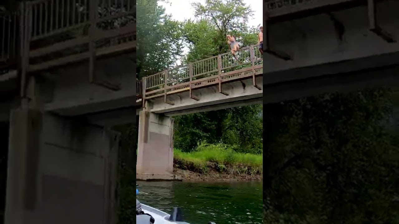 Woman Bellyflops Hard on Bridge Jump *GONE WRONG* *SKETCHY* Washington #shorts