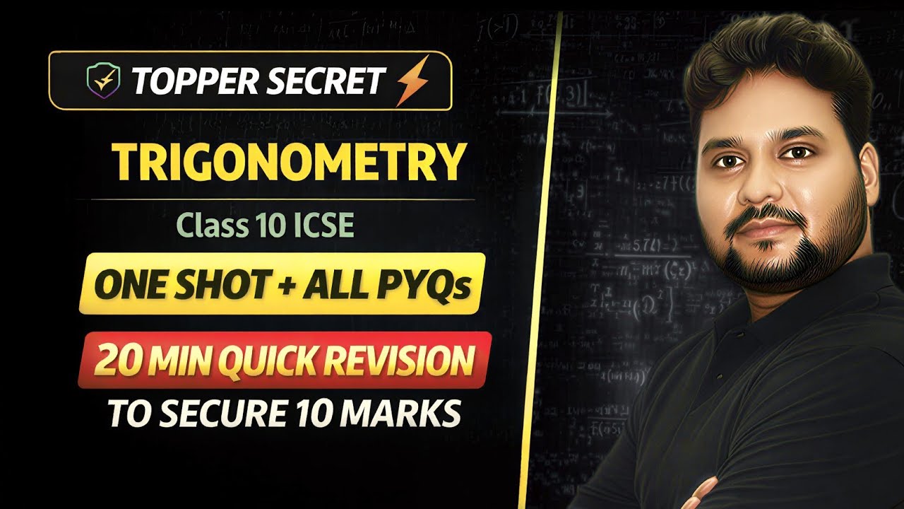 Trigonometry Class 10 ICSE One Shot | Full Chapter Explained with Tricks