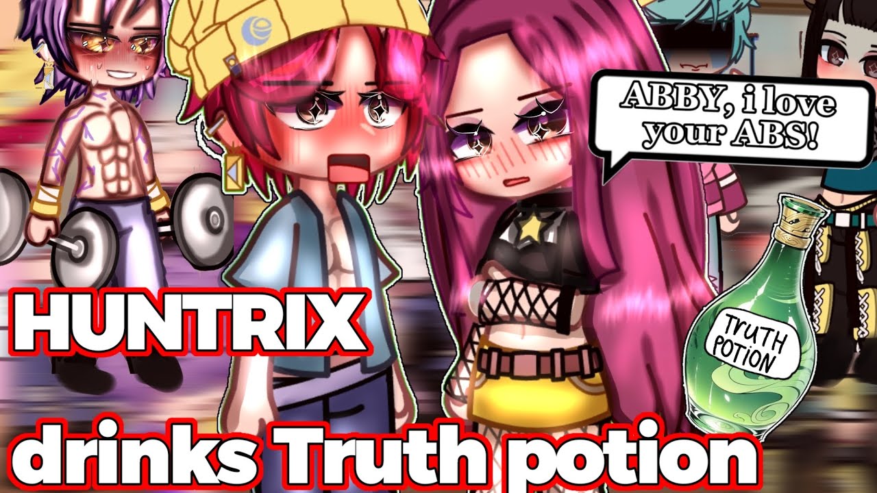 HUNTRIX drinks Truth potion😱 |ft. SAJA BOYS \\ k pop demon hunters// Gacha club movie (orig)