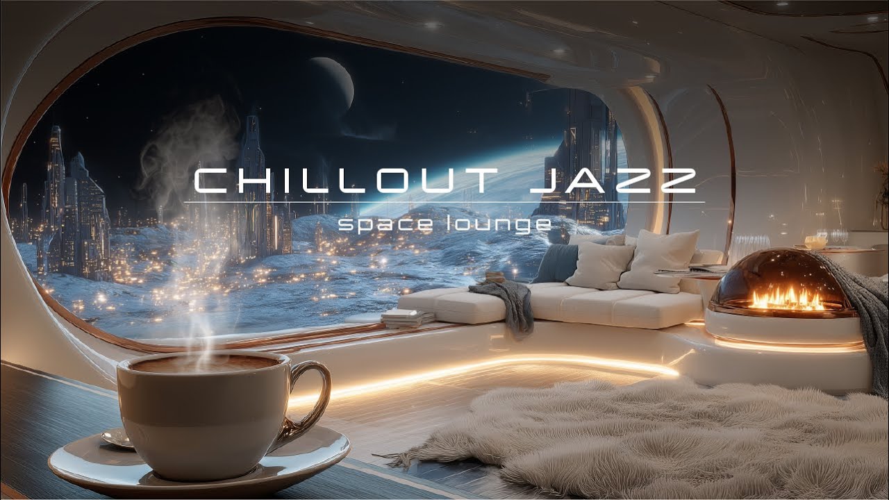Chill out Jazz For Relaxation Or Study, Cosmic Interiors With Fireplace And Coffee
