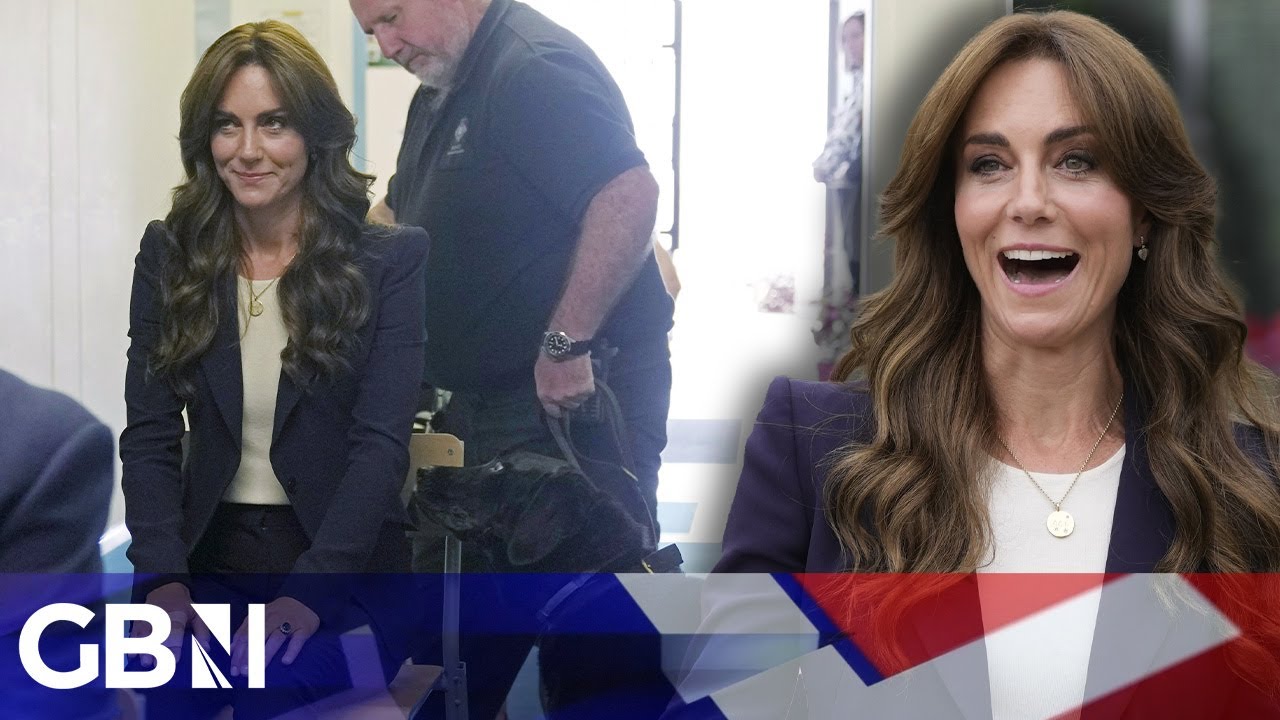 Adorable moment Kate Middleton undergoes drug test with dog at men's prison