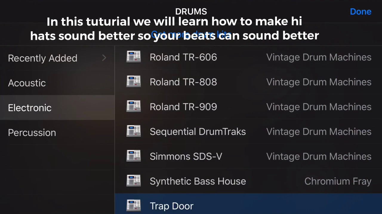 How to make your hi hats sound better in GarageBand