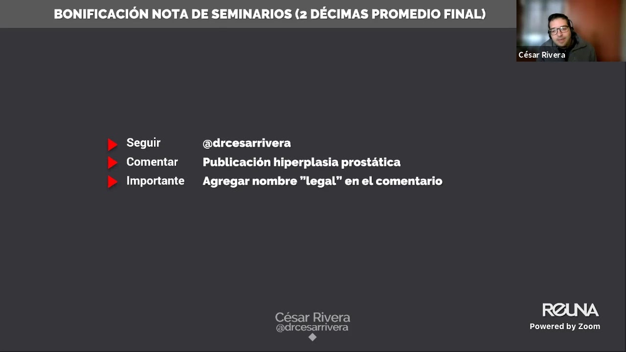 Fisiopatolog&iacute;a: Seminario hiperplasia prost&aacute;tica | Dr. C&eacute;sar Rivera