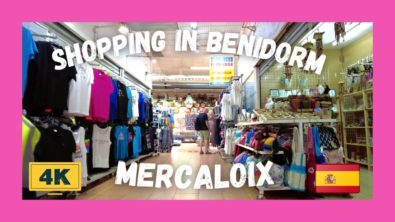 Shopping in Benidorm Mercaloix | Walking Tour | Spain | ASMR | 4K