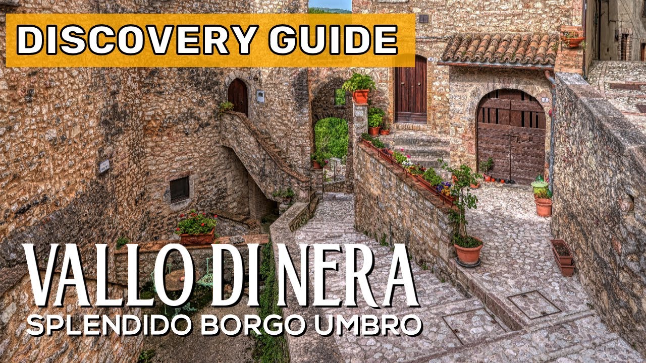 Borgo di Vallo di Nera, tra i suoi vicoli e dal drone