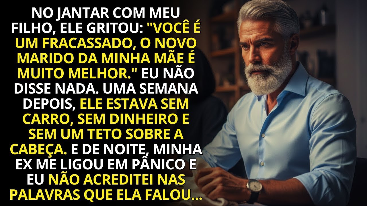 Durante o jantar, meu filho disse que eu era um fracasso e elogiou o novo marido da mãe. Então eu...