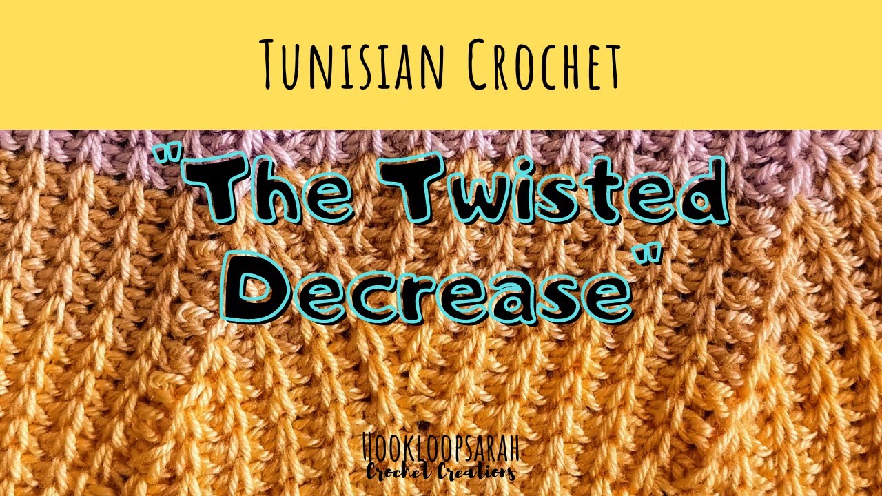 Twisted Decrease in Tunisian crochet