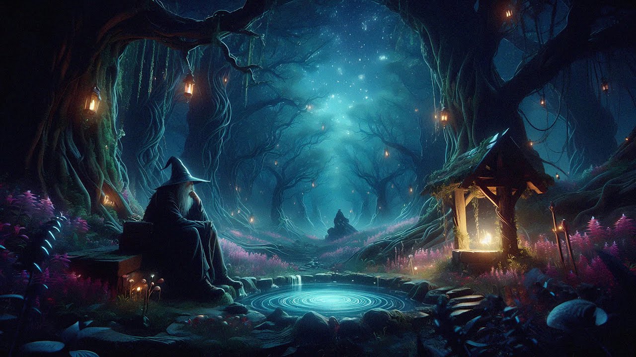 RELAXING AMBIENCE | Wizard's Forest | Sounds for Sleep, Meditation, Study