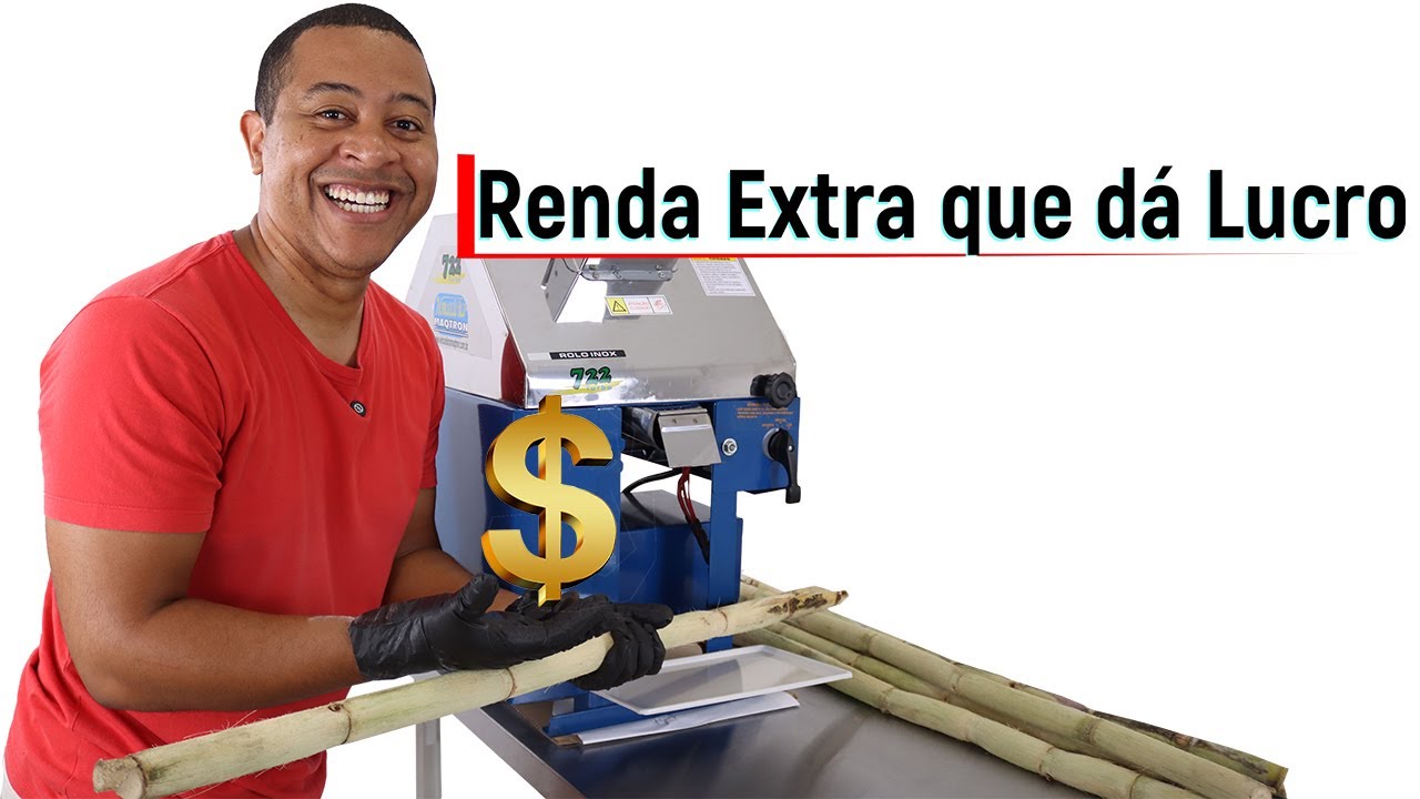 Renda Extra | Moedor de Cana Elétrico com Rolo de Inox Moenda B722 Maqtron