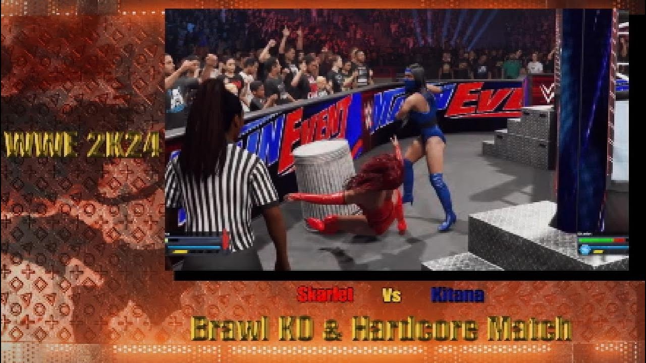 WWE 2K24 Kitana Vs Skarlet - Brawl & Hardcore Match