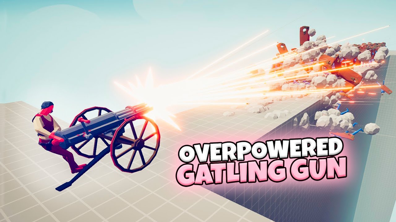 OVERPOWERED GATLING GUN VS EVERY FACTION | TABS MODDED GAMEPLAY