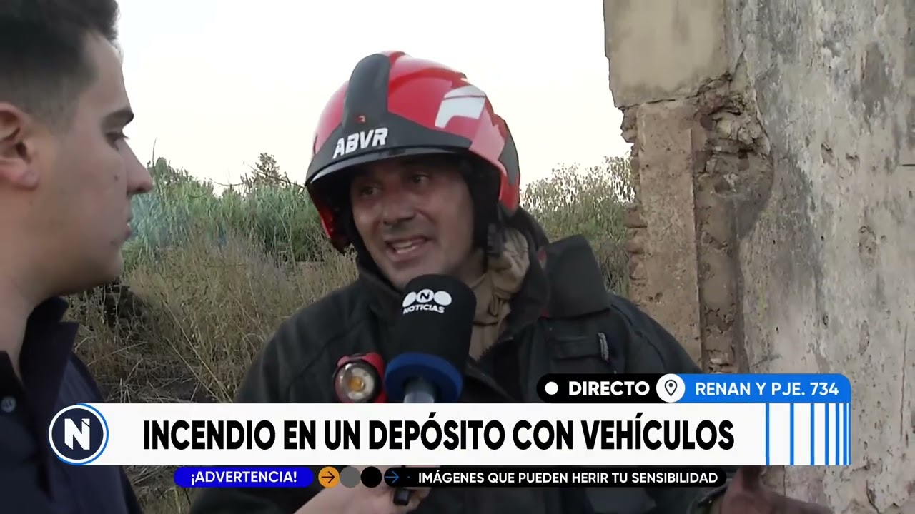Se incendió un depósito ferroviario con vehículos adentro | TELEFE ROSARIO