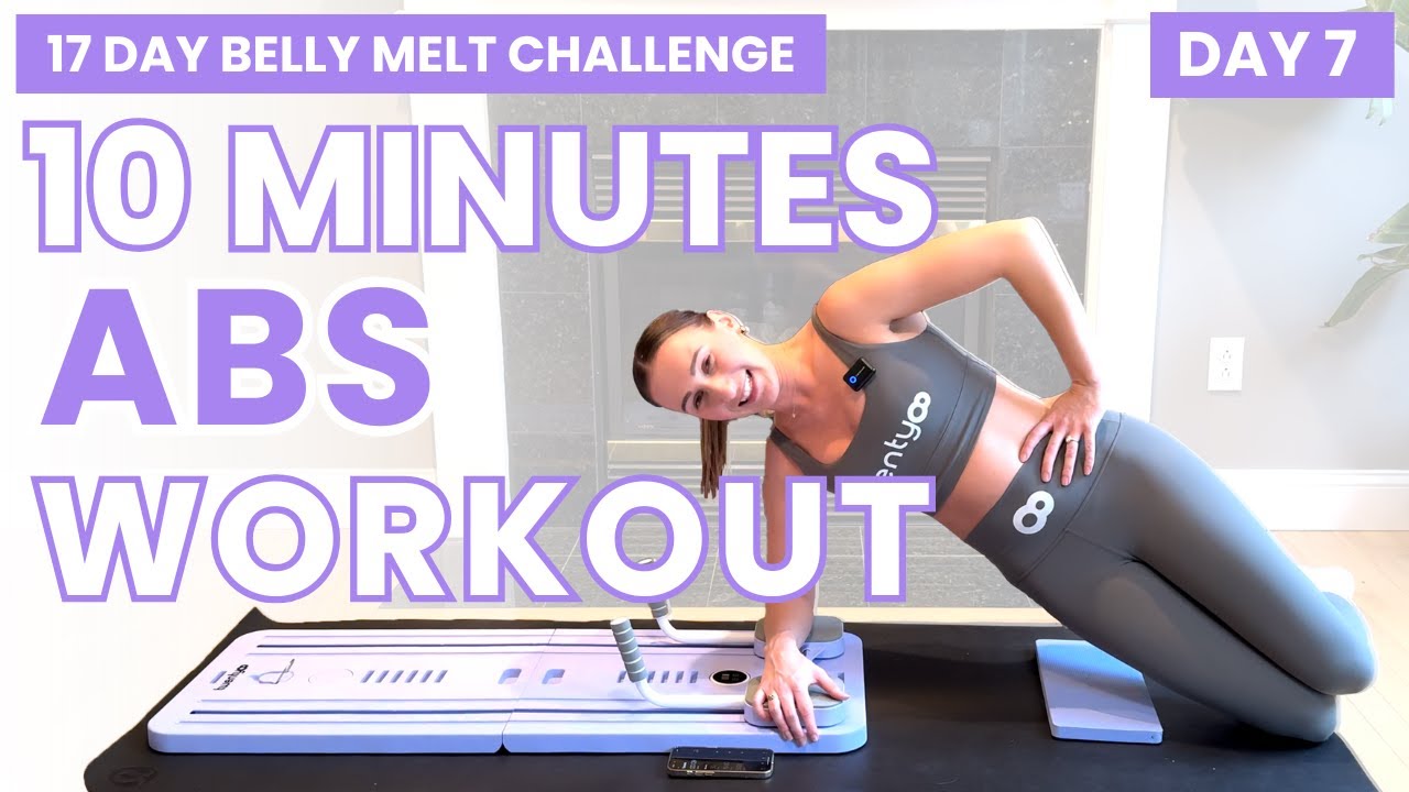 10-Min At Home Pilates Board Core Workout for a Flat Stomach | Day 7 of 17 Belly Melt Challenge
