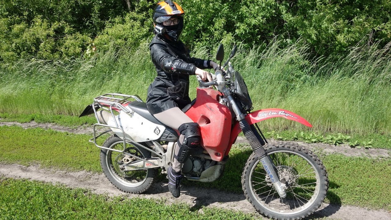 Как я учил жену ездить на мотоцикле. Honda XR650R