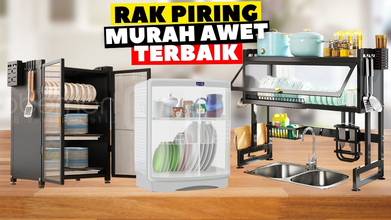 REKOMENDASI RAK PIRING TERBAIK 2025! REVIEW RAK PIRING MINIMALIS ALUMUNIUM PLASTIK WASTAFEL