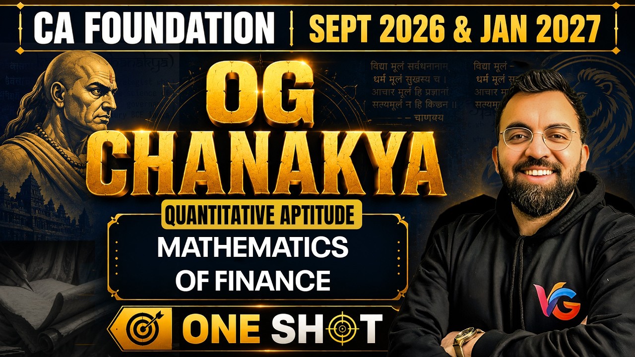 Mathematics of Finance | Quantitative Aptitude One Shot | CA Foundation 2026 | Rahul Bhutani Sir