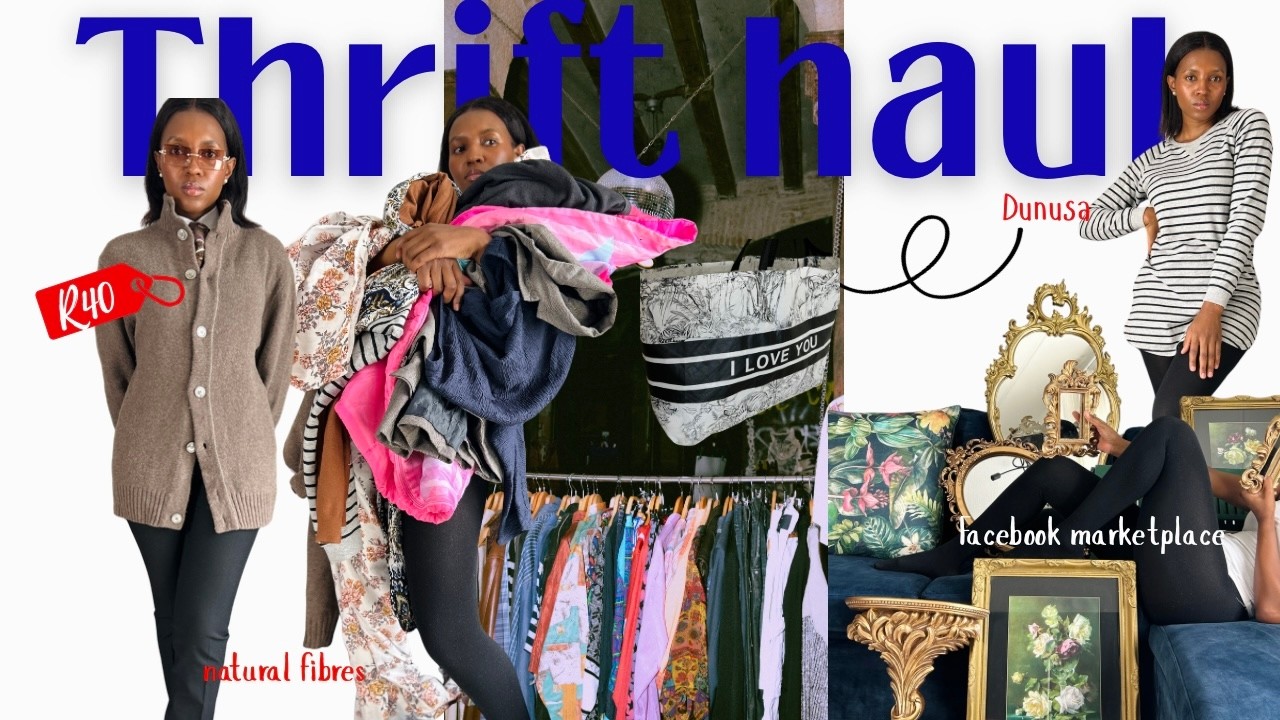 Dunusa thrift haul | R40 Merino knits & home finds