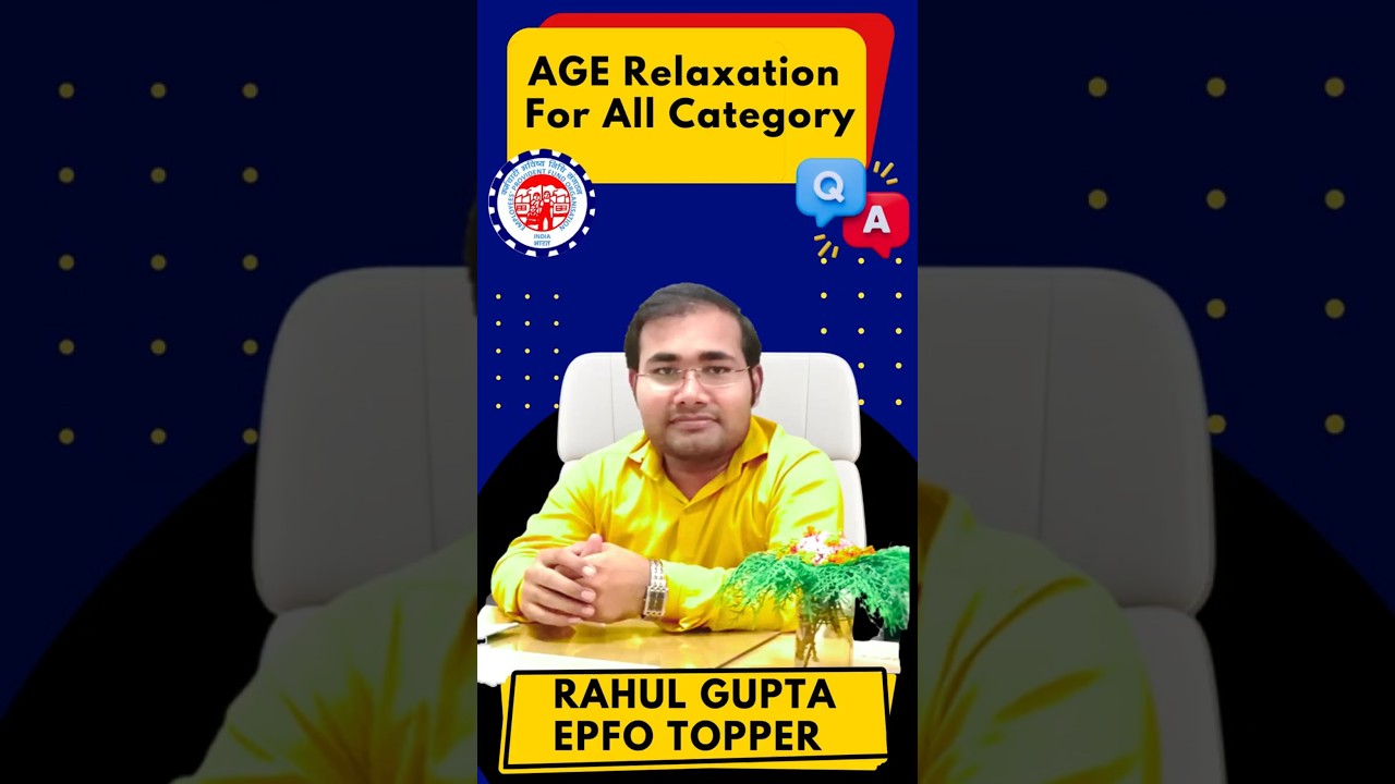 Age relaxation for EPFO ​​APFC AO EO EXAM