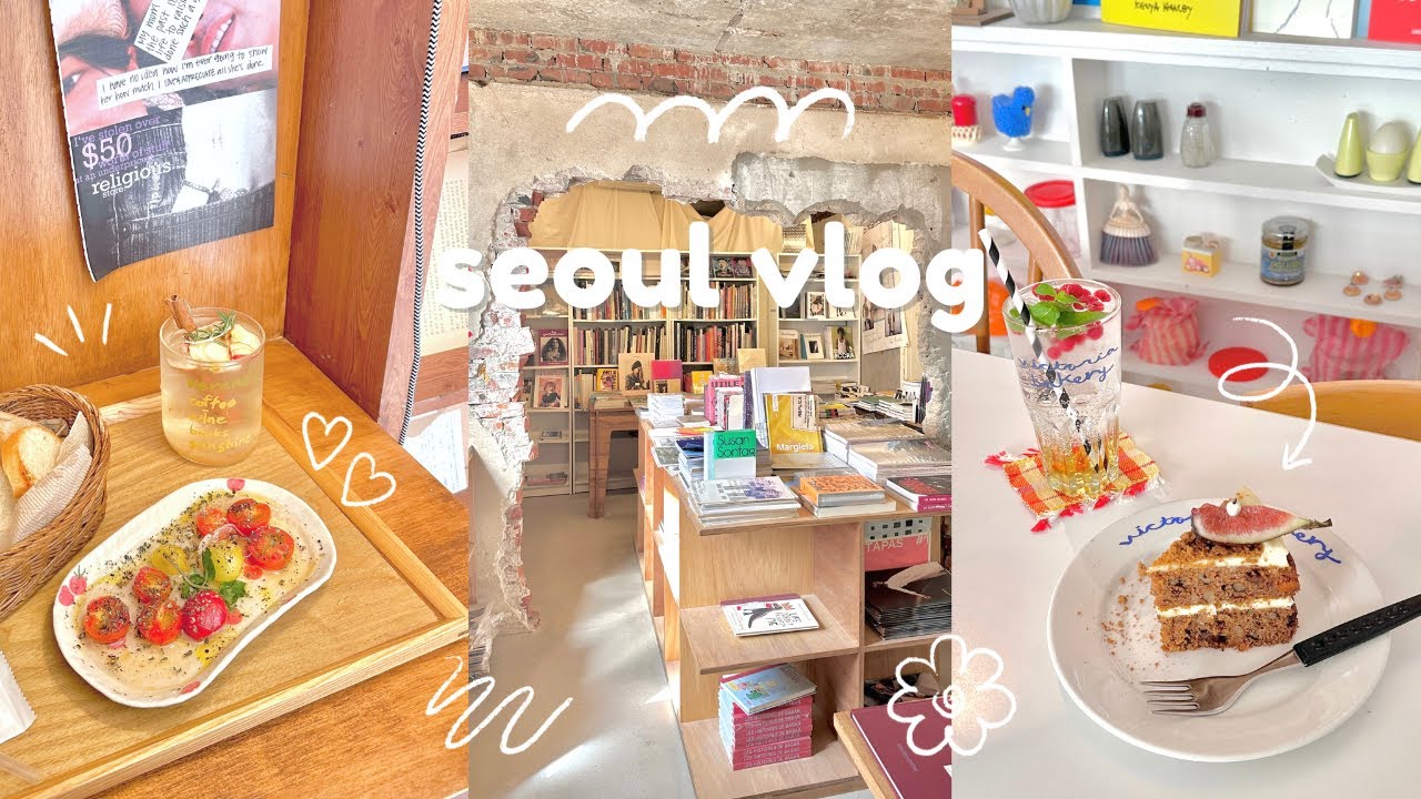 🇰🇷 seoul vlog | seochon café hopping, cozy bookstores, bacha drip coffee & muji meal