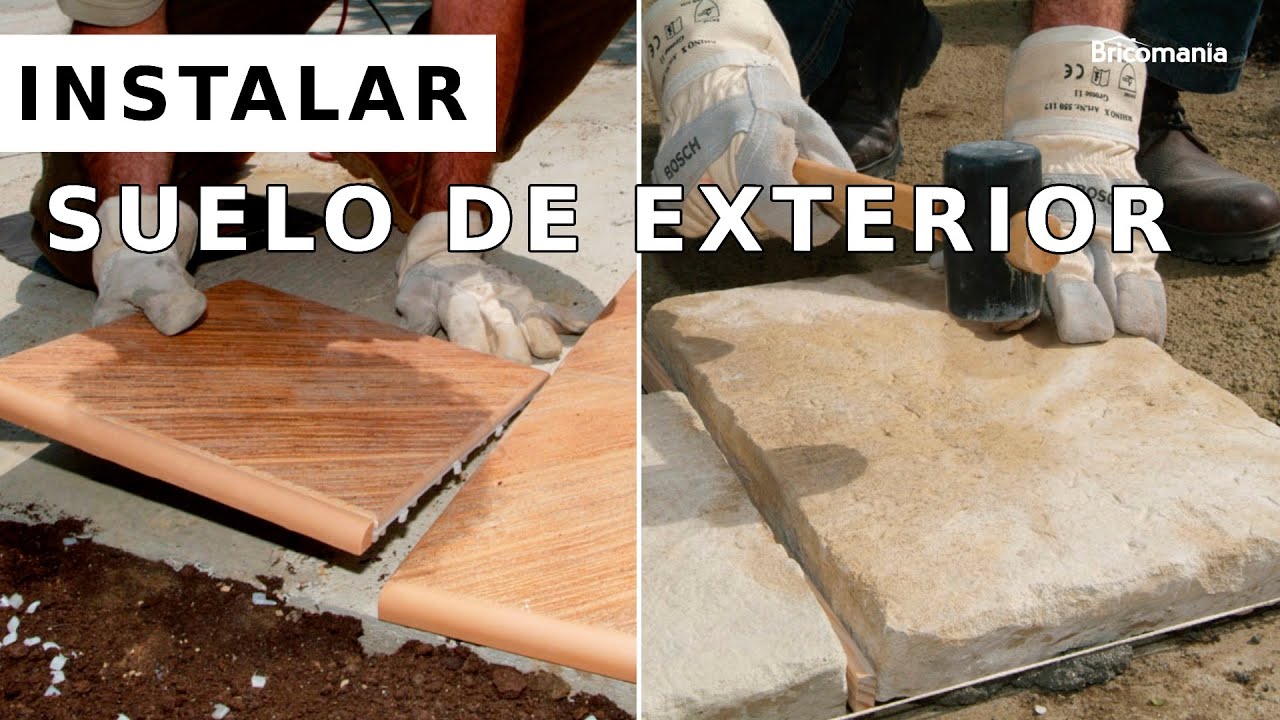 Instalar suelo de exterior // 2 formas de revestir soleras con Bricomania