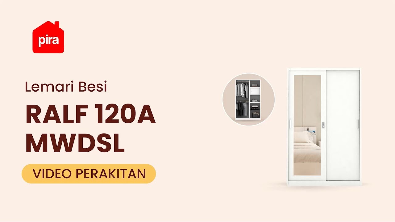 Tutorial Perakitan PIRA OX - RALF 120A MWDSL (Adjuster) Lemari Pakaian Besi Sliding / Pintu Geser