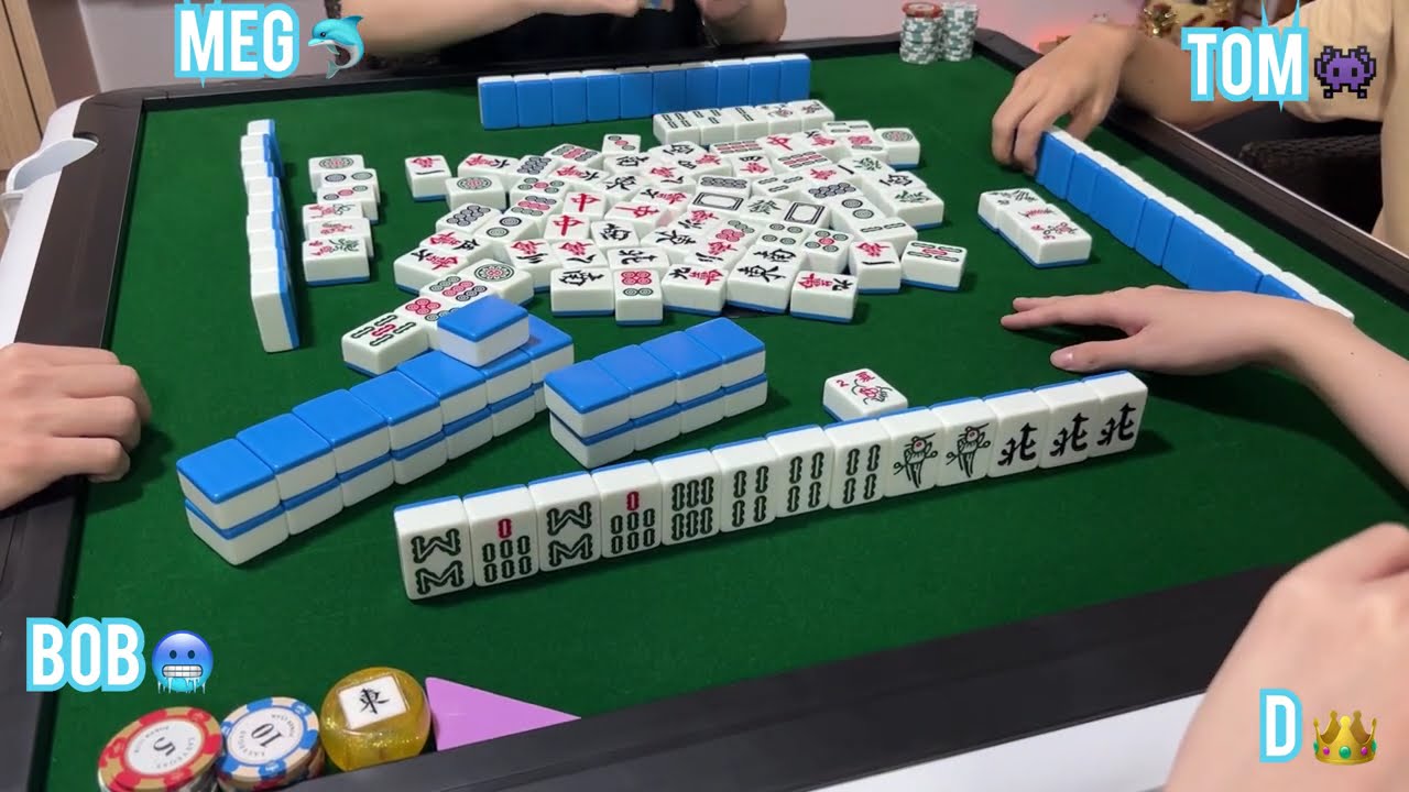 Singapore Mahjong 🔥🎲 #38 I am BACK with new Auto Table!!➔ D/Tom/Meg/Bob
