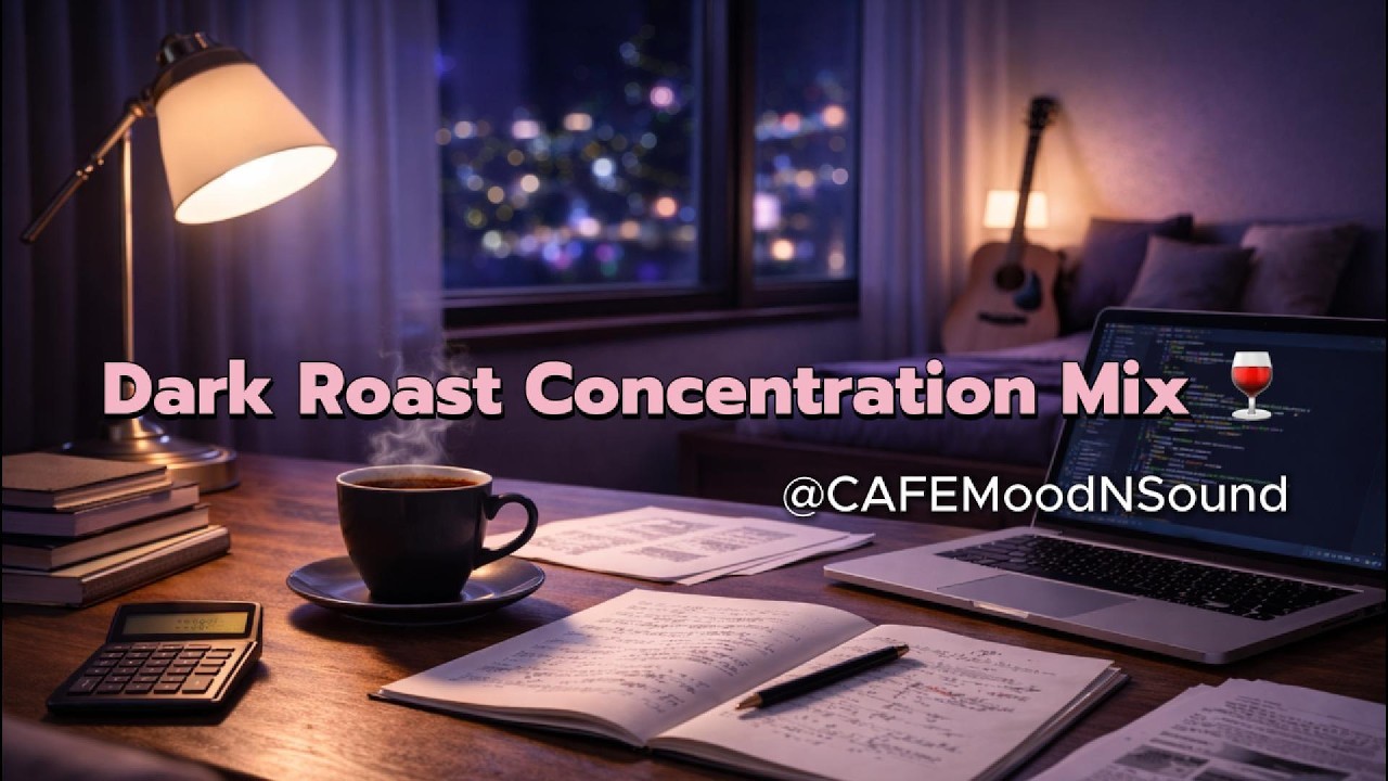 Dark Roast Concentration Mix 2026🍷 เพลงทำงานกลางคืน โฟกัสเข้ม | Deep Work Night (1 Hour)