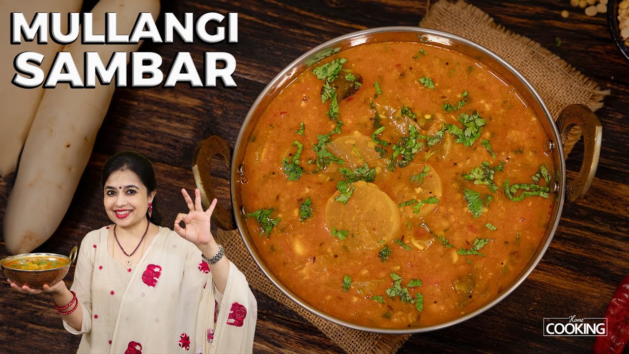 Mullangi sambar | Radish Sambar Recipe | South Indian Sambar Recipe | Lunch Recipes | Sambar Recipe