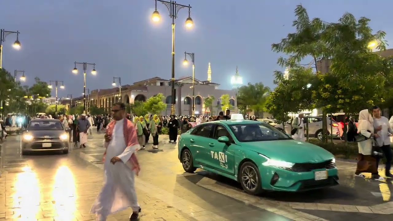 جولة بين الفنادق جهة مقبرة البقيع في المركزية الجنوبية بعد صلاة الفجر في المسجد النبوي الشريف
