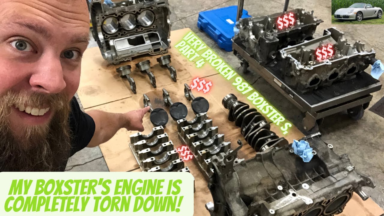 Completing the Full Teardown of my Very Broken 987 Boxster S’s Engine $$$