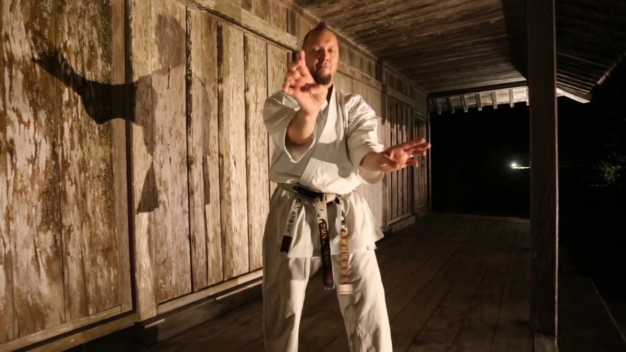 Seiryu kata Uechi ryu karate / Okinawa (Japan) castle Shui jo.