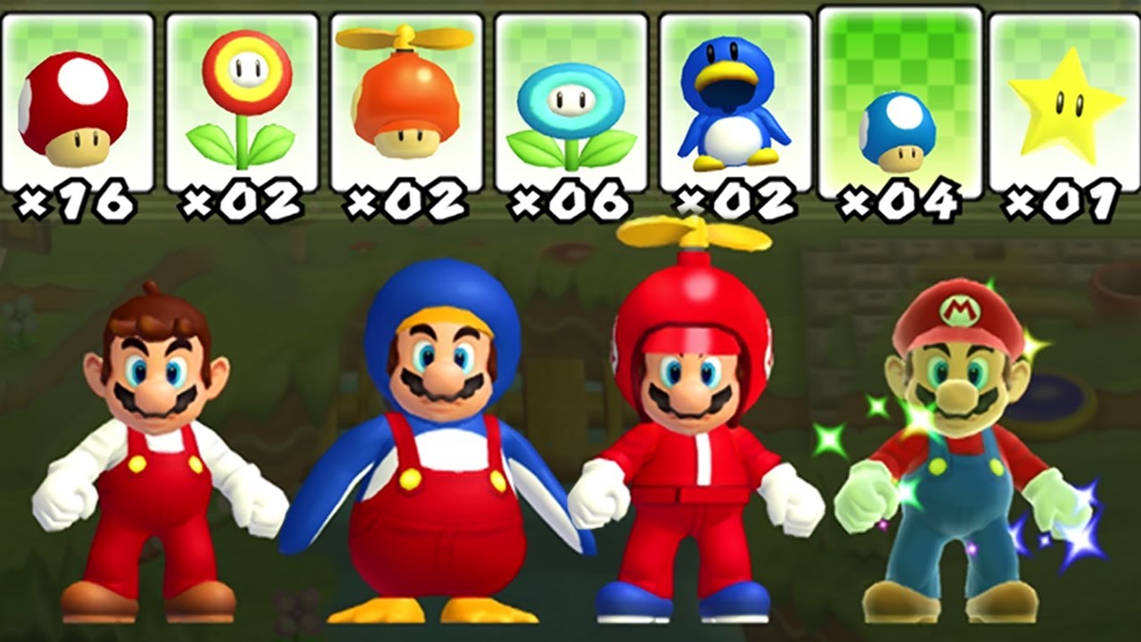 New Super Mario Bros. Wii - All Power-Ups