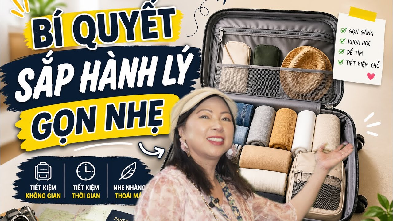 ✈️ Đi du lịch nhẹ nhàng. Bí quyết đóng gói gọn mà vẫn đủ!
