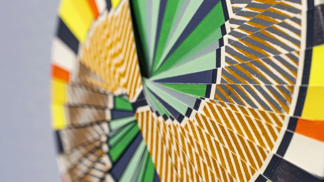 Art Video Details Abstract Radial Silkscreen Painting