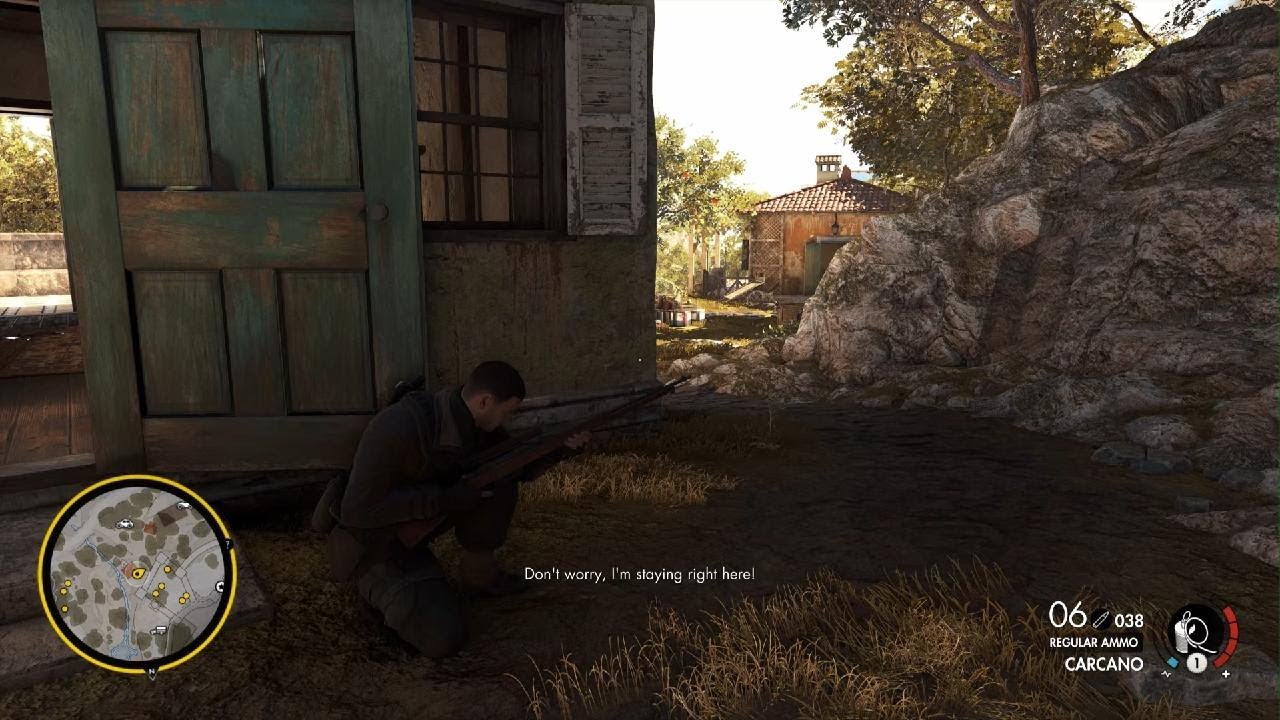 Sniper Elite 4_ bitanti Village_difficult getting Sofia From castle