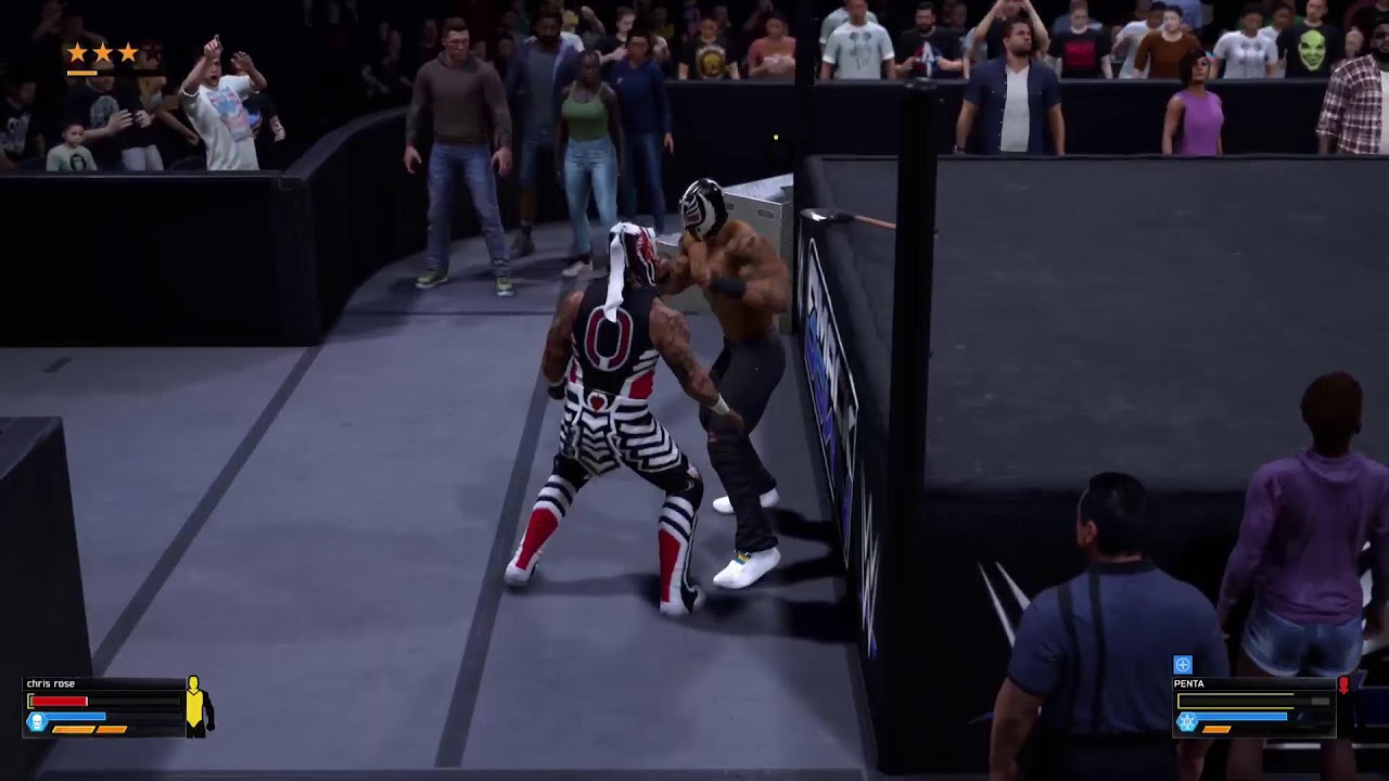 Wwe 2k26 playing now in my rise part 1