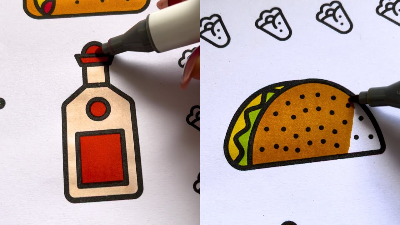 Oddly satisfying colouring SPED UP X4!