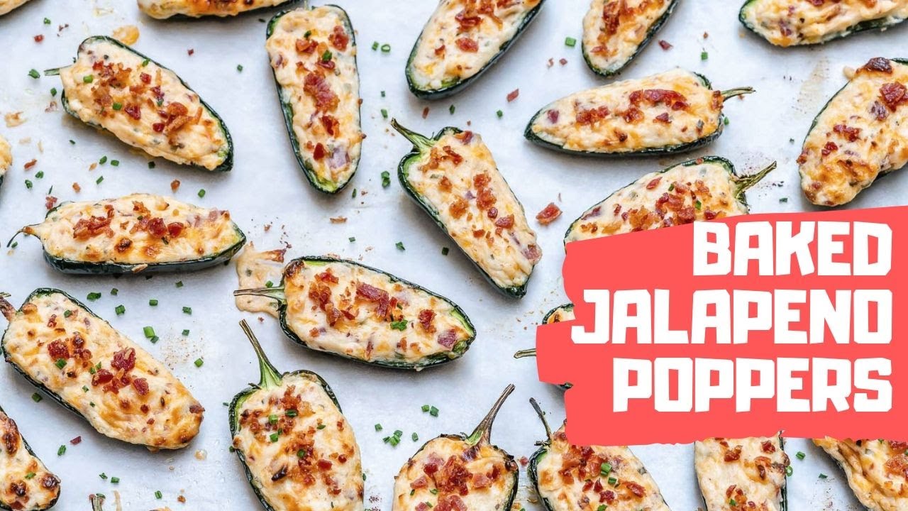 Baked Jalapeno Poppers Recipe - Stuffed Jalapeno Peppers With Cream Cheese And Bacon (Keto)