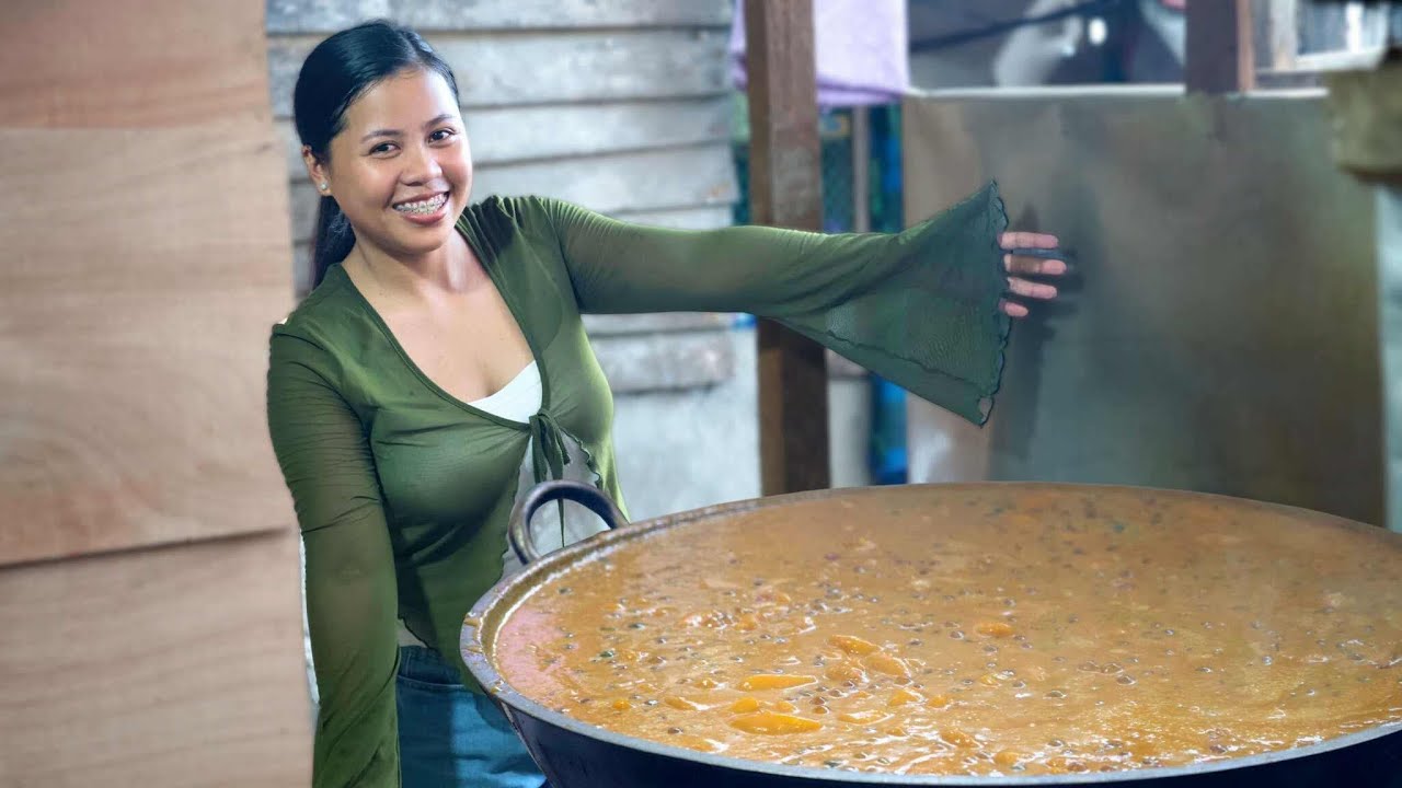 Cooking 400 pieces of bananas with Sago for the kids and neighbors | Indai Allyn 