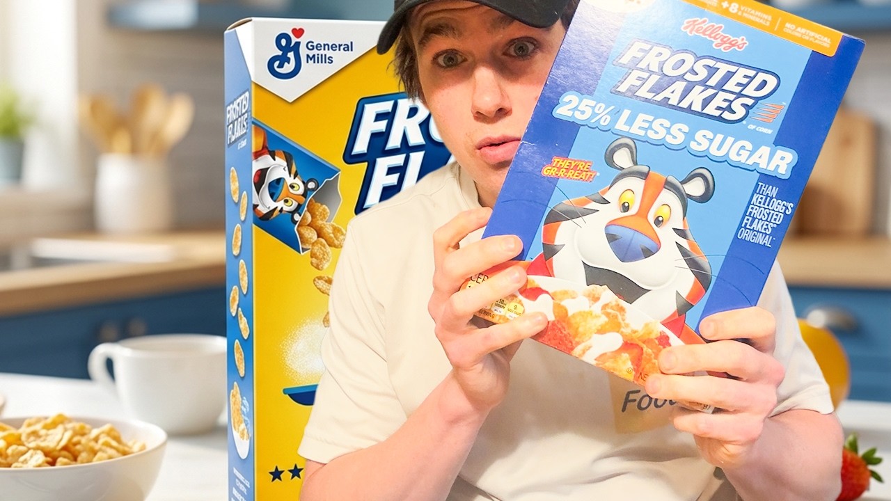 Обзор новинки &mdash; хлопьев Frosted Flakes 🥣🌈 На 25% меньше сахара, чем в Frosted Flakes?!