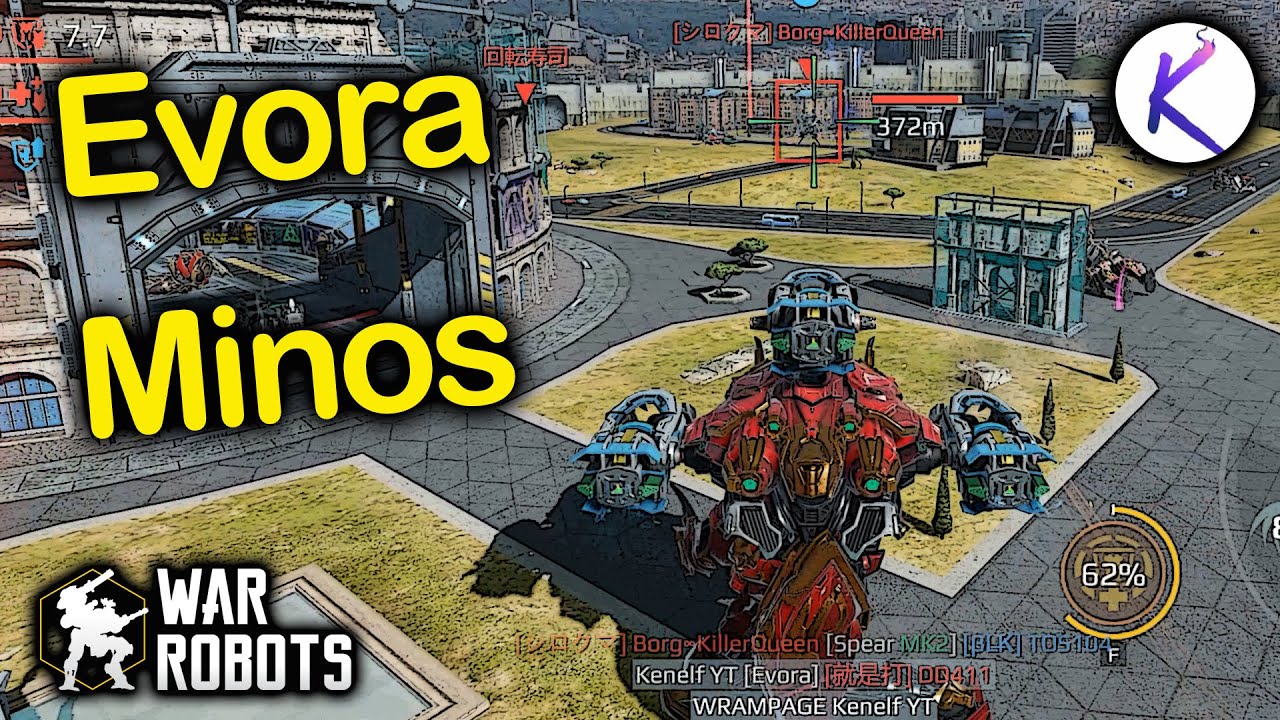 Evora Minos War Robots Gameplay WR new Titan weapons Robot 8.8