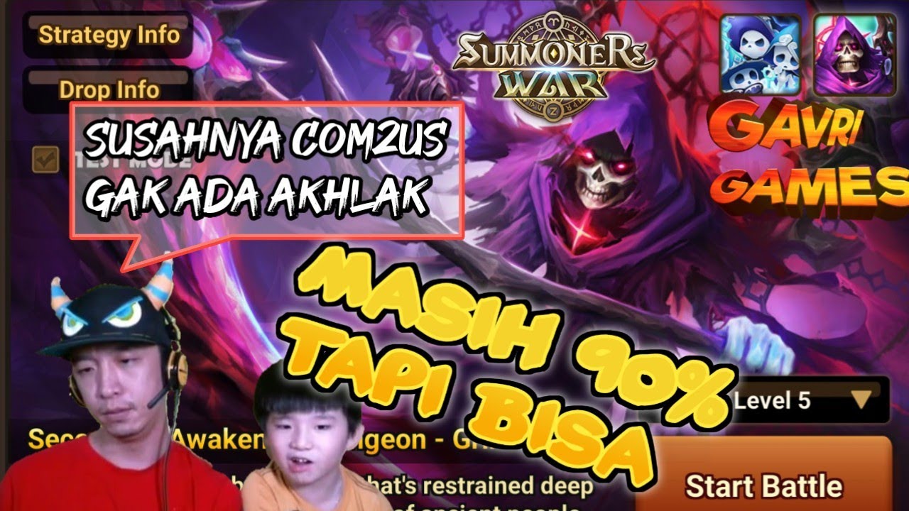 COM2US Gak Ada Akhlak Susahnya Team Grim Reaper Level 5 Cuma Bisa 90% Summoners War