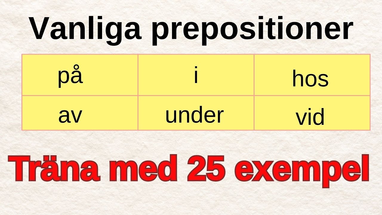 Välj rätt preposition - 25 övningar (SFI)