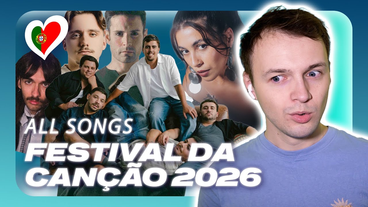 ФЕСТИВАЛЬ DA CAN&Atilde;&Atilde;O 2026: Давайте отреагируем на ВСЕ ПЕСНИ 🇵🇹 (Отрывки) | Португалия Евровидение