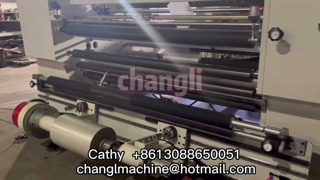 Economic high speed 400meters vertical type poly plastic film slitting rewinding machine