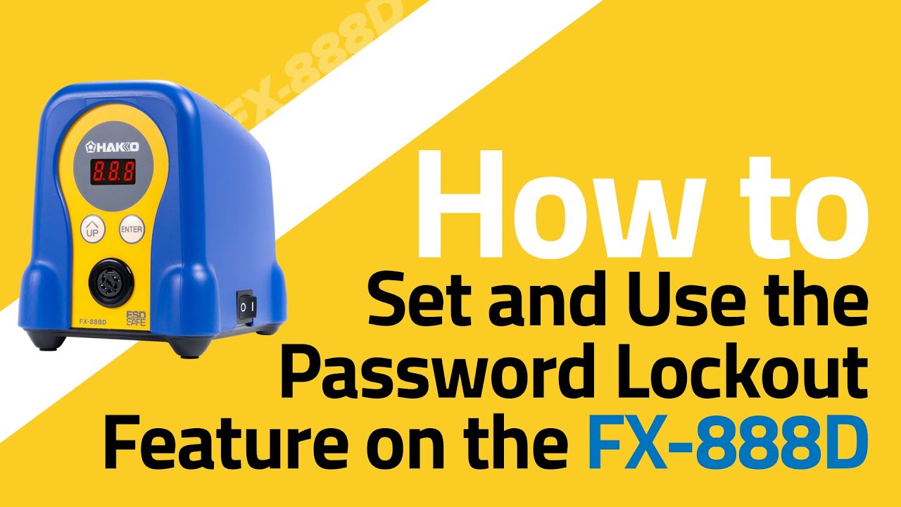 Hakko FX-888D Soldering Station by American Hakko &mdash; How To Set and Use the Password Lockout Feature