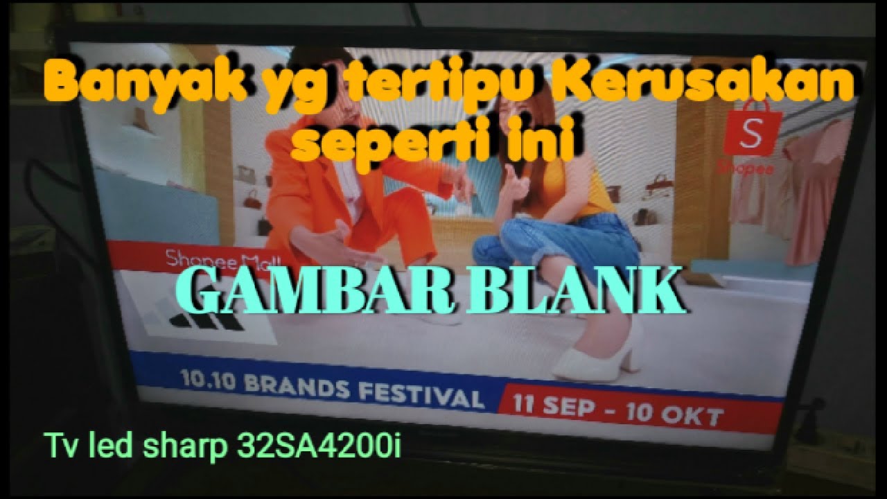 TV LED SHARP 32 INCH GAMBAR BLANK TIDAK ADA GAMBAR#tvdigital