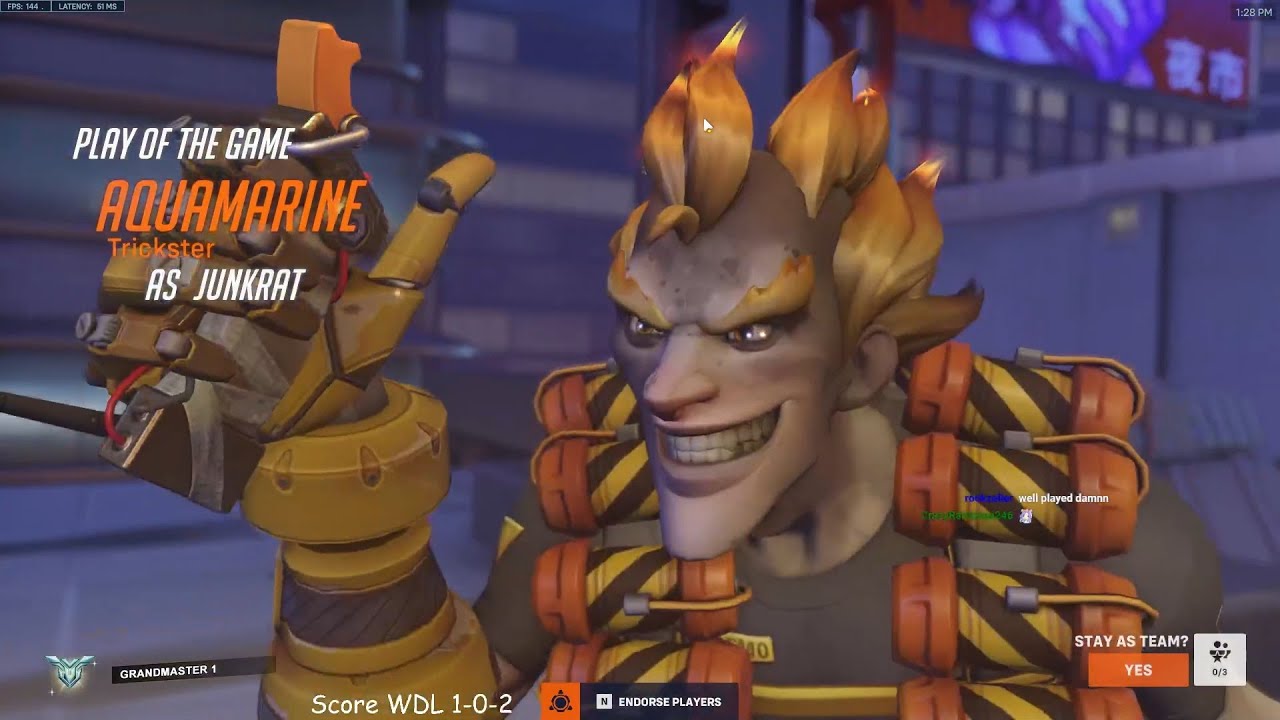 THIS IS WHAT JUNKRAT'S FULL POTENTIAL LOOKS LIKE! POTG! AQUAMARINE JUNKRAT OVERWATCH 2 SEASON 5