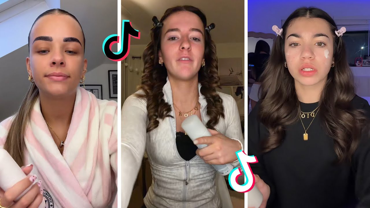 Makeup Tutorial Tiktok Compilation - GRWM  ( Get Ready With Me ) ❤️(Skincare, Makeup, Outfits) 1868