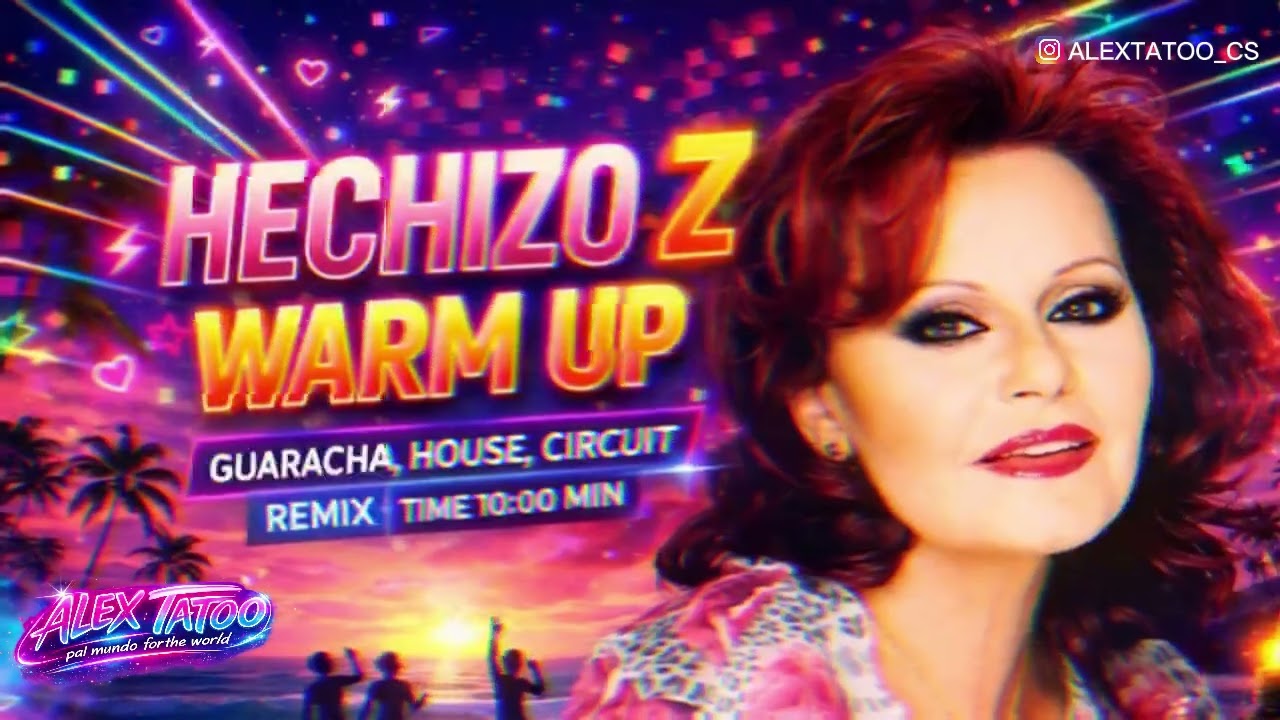 warm up zumba - HECHIZO  - guaracha house circuit  ( retro mix )